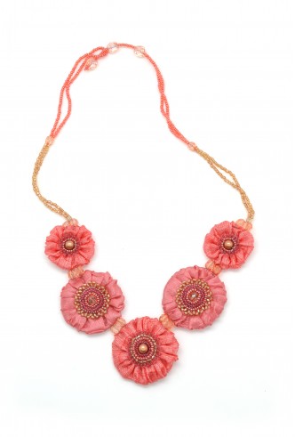 Ribbon Flower Necklace Ribbon Flower Necklace